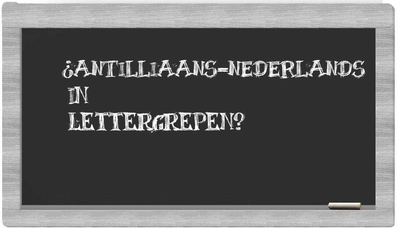 Antilliaans-Nederlands in syllables