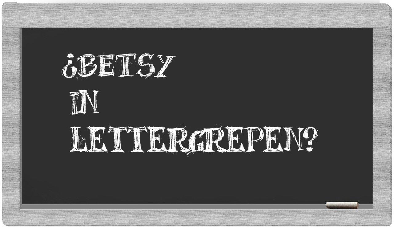 ¿Betsy en sílabas?