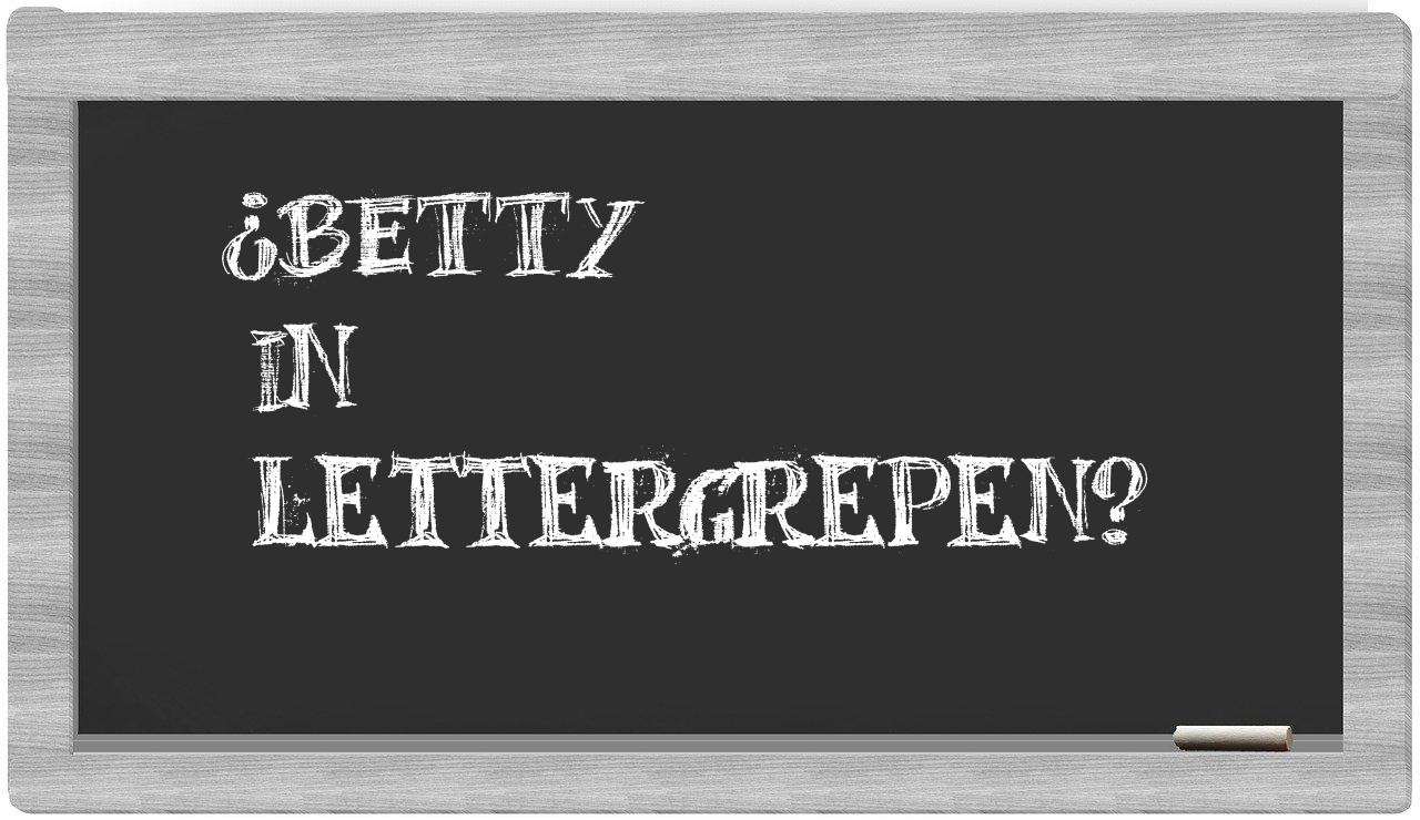 ¿Betty en sílabas?