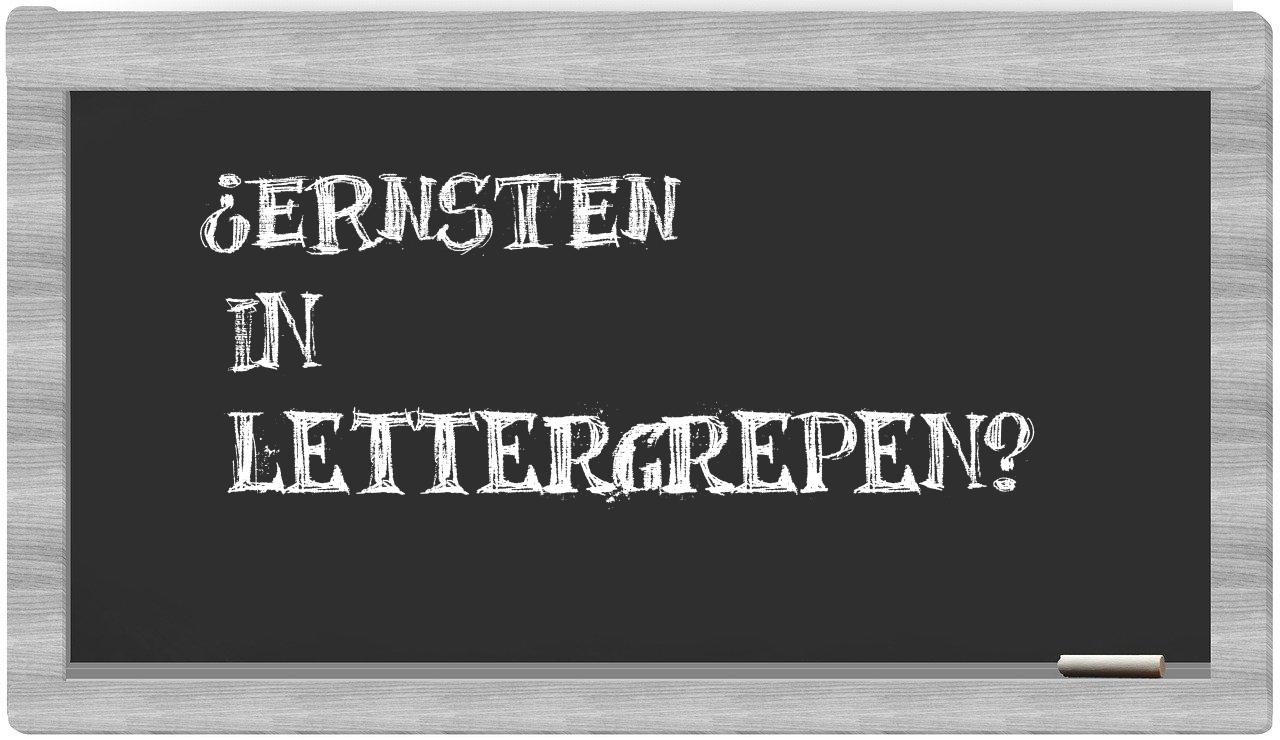 Ernsten in syllables