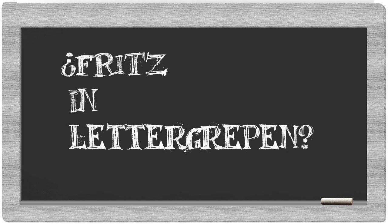 ¿Fritz en sílabas?