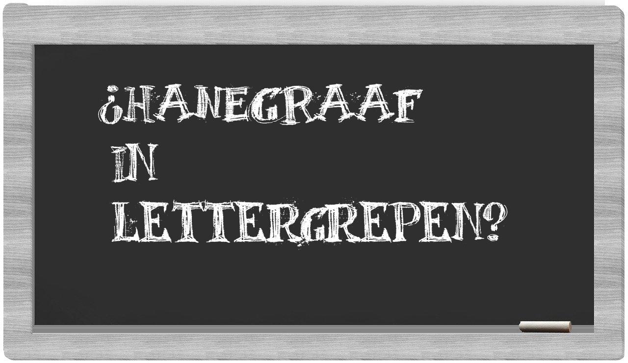 ¿Hanegraaf en sílabas?
