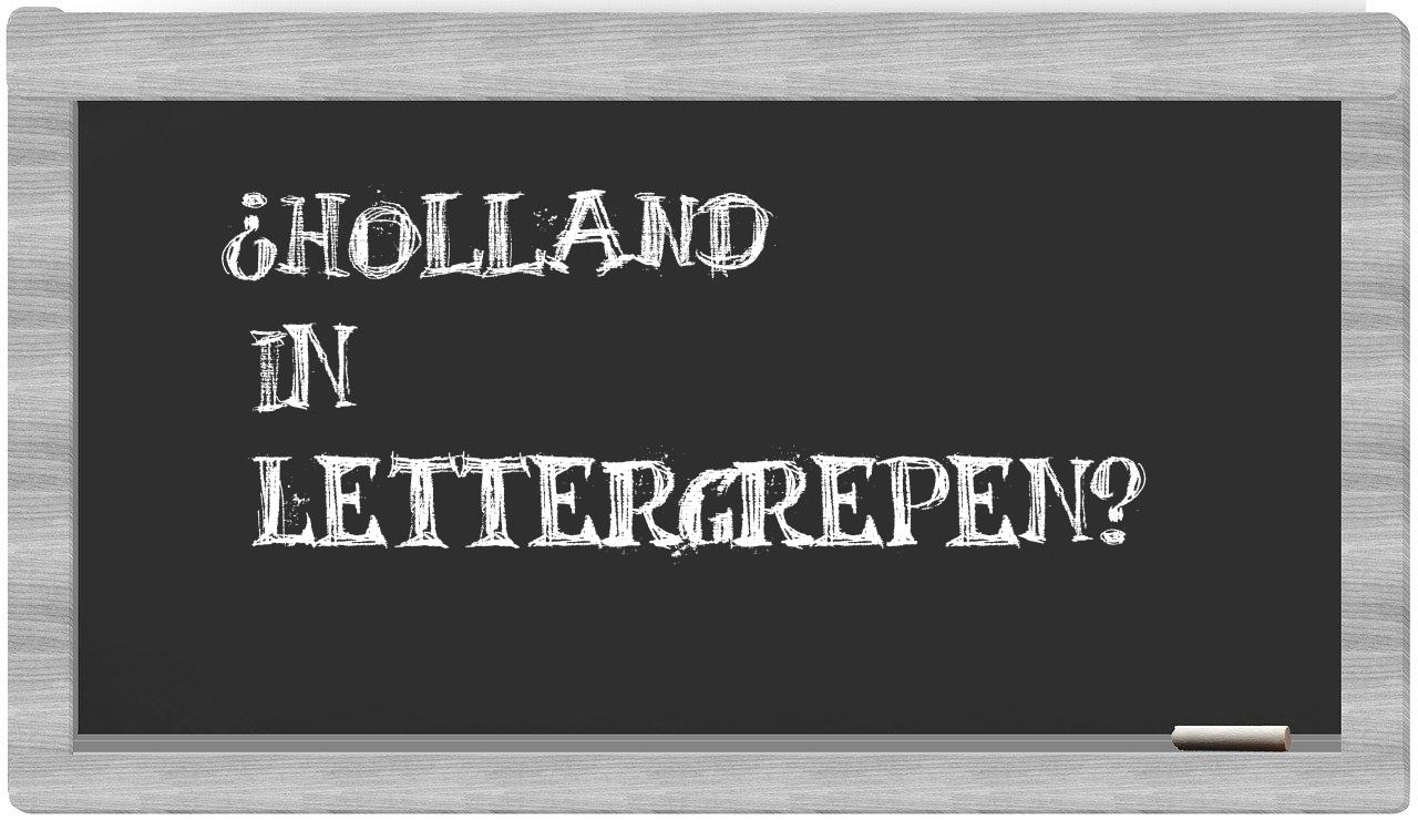 Holland in syllables