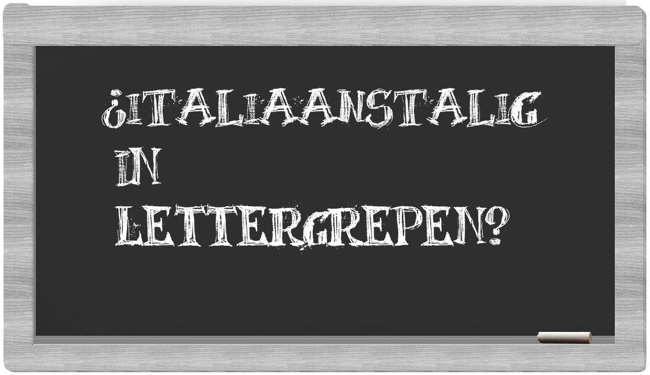 Italiaanstalig in syllables