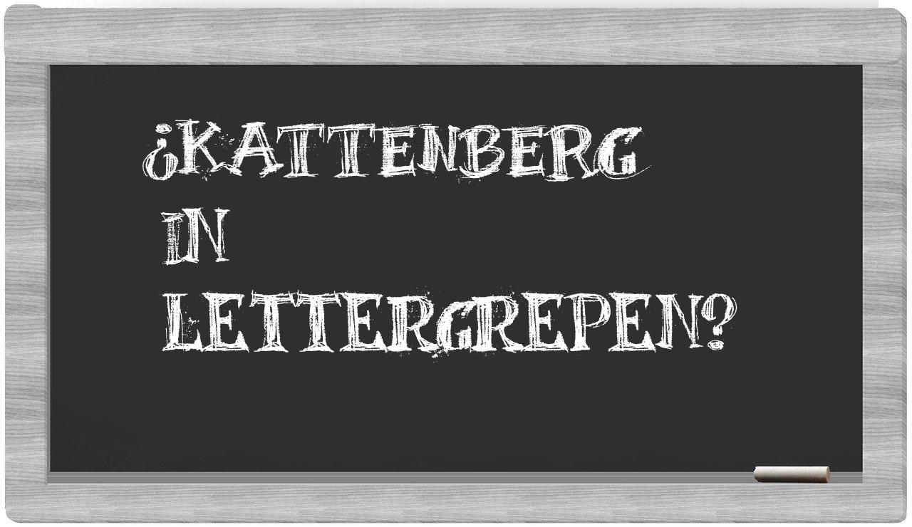 ¿Kattenberg en sílabas?