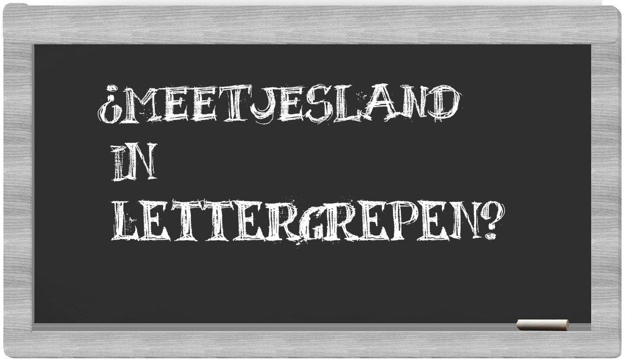 Meetjesland in syllables