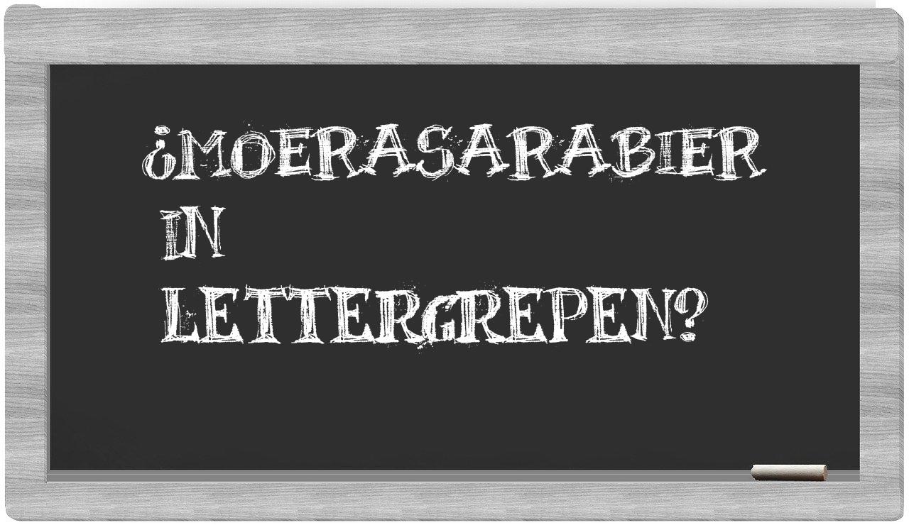 Moerasarabier in syllables