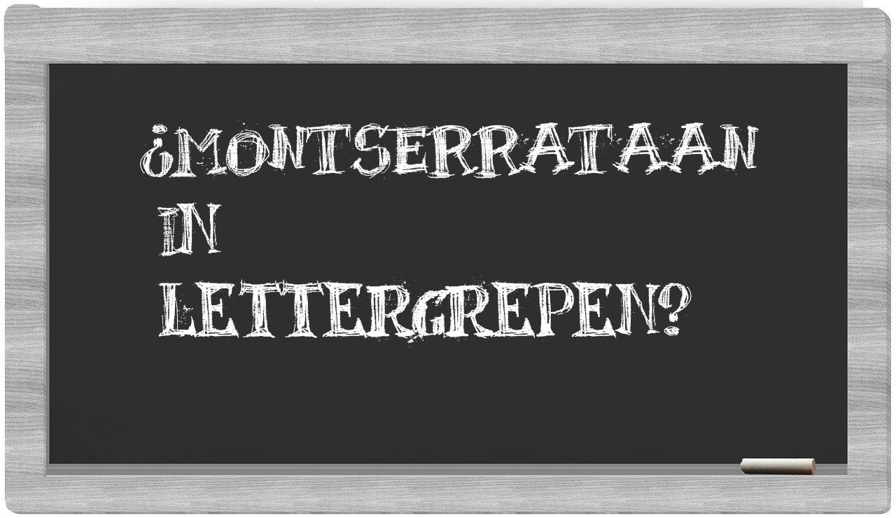 Montserrataan in syllables
