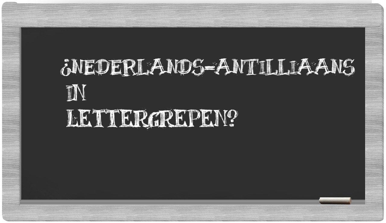 ¿Nederlands-Antilliaans en sílabas?