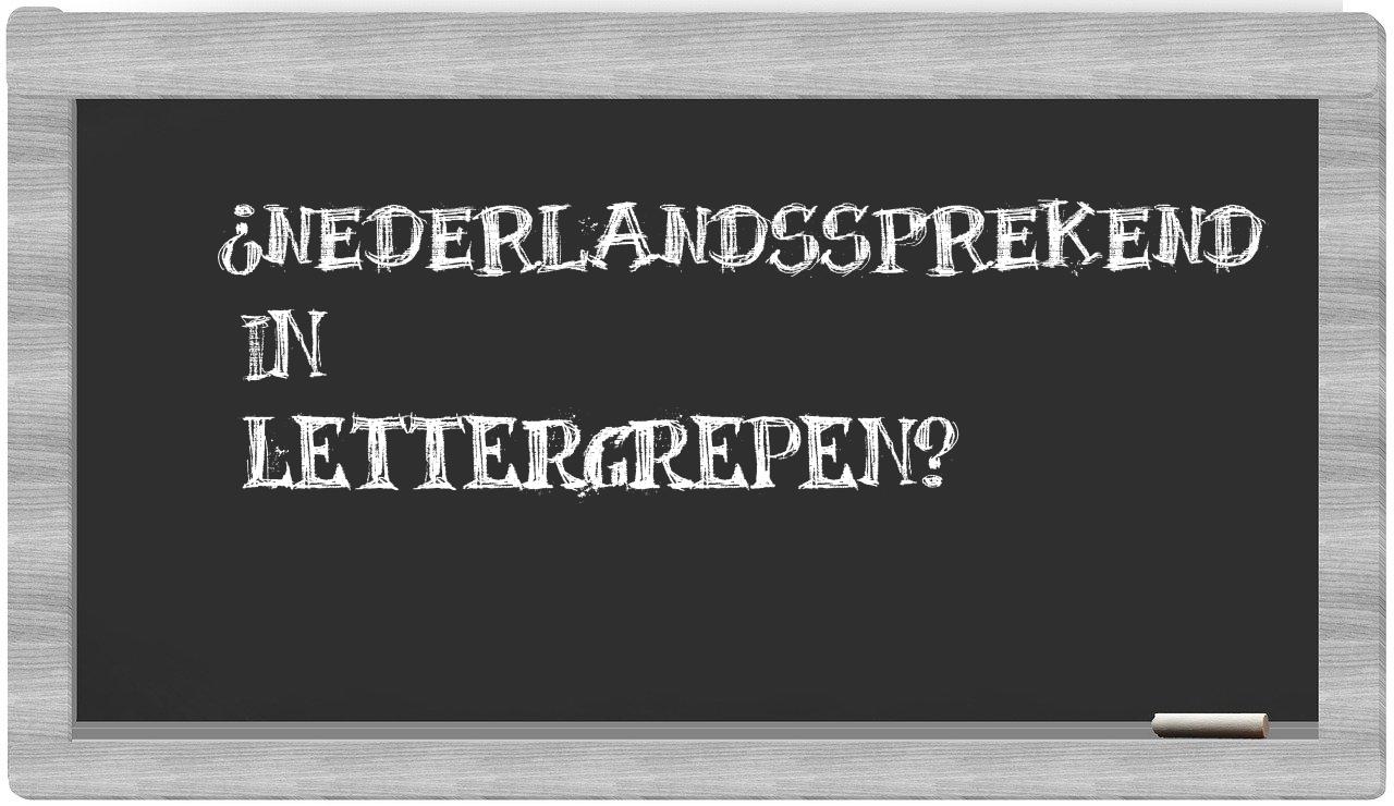¿Nederlandssprekend en sílabas?