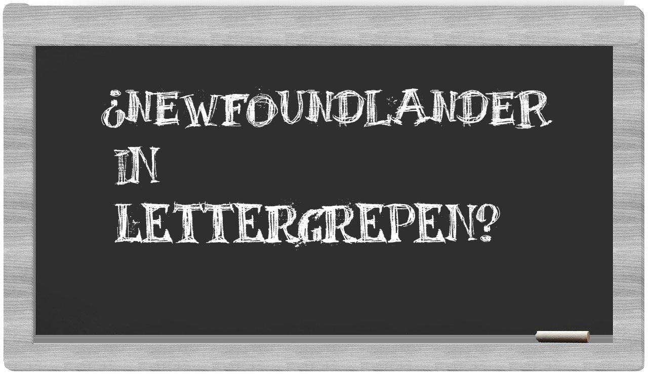¿Newfoundlander en sílabas?