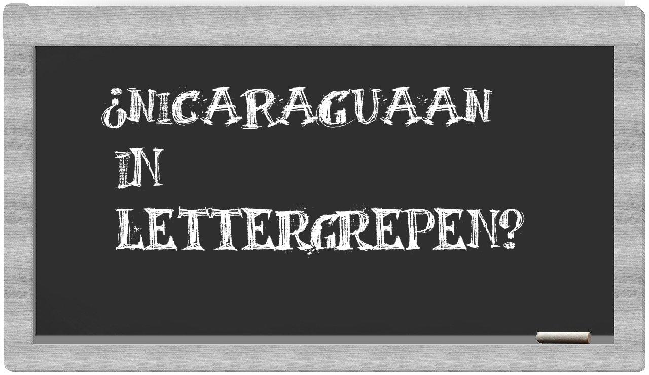 ¿Nicaraguaan en sílabas?