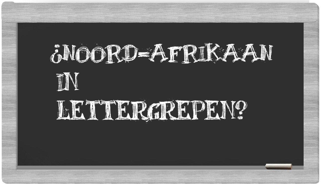 ¿Noord-Afrikaan en sílabas?