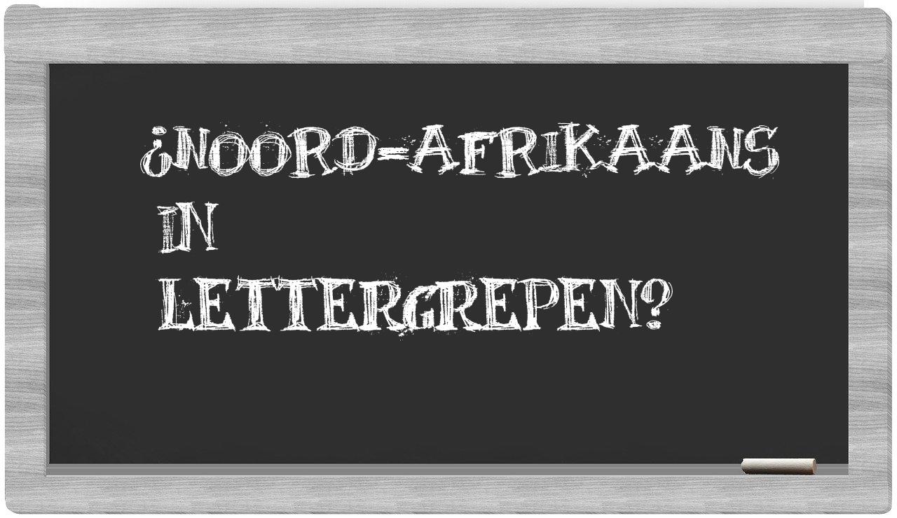 ¿Noord-Afrikaans en sílabas?