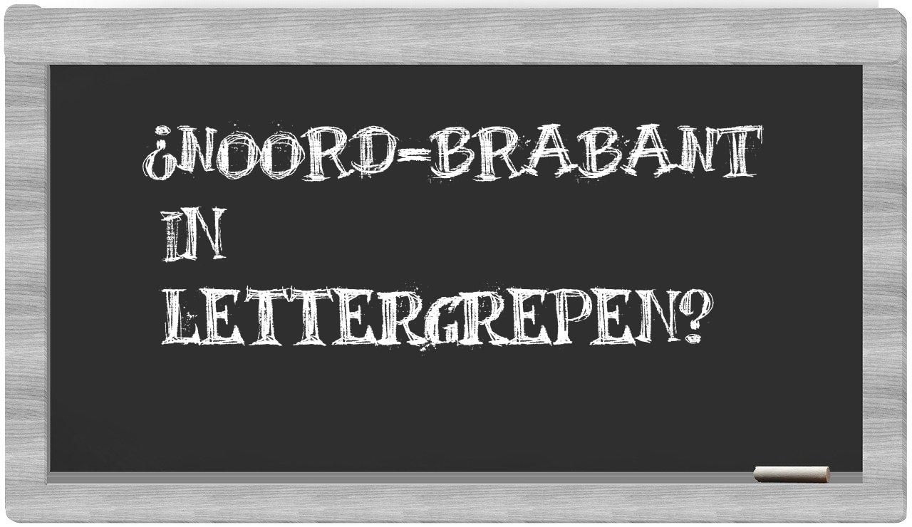 ¿Noord-Brabant en sílabas?