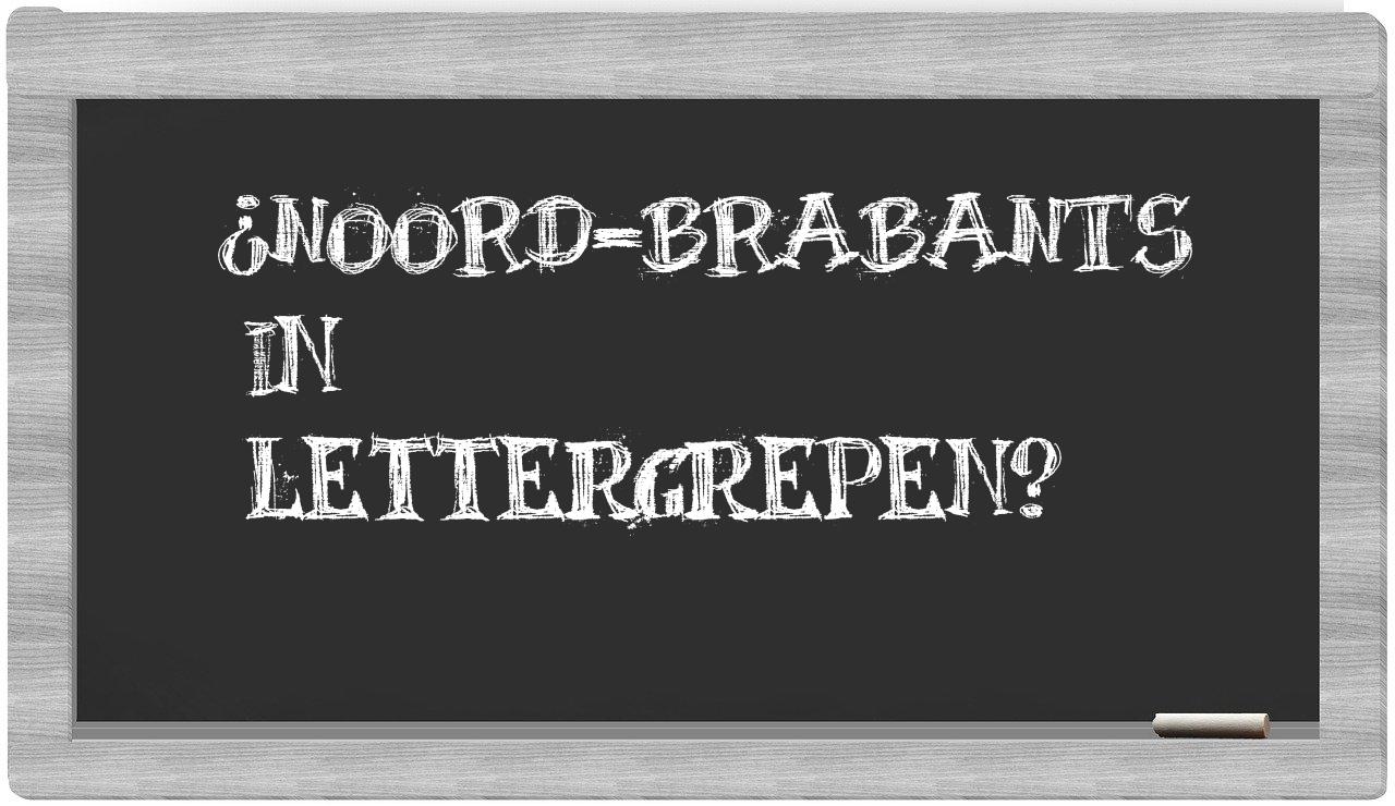 ¿Noord-Brabants en sílabas?