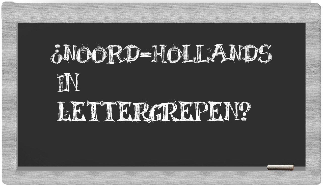 ¿Noord-Hollands en sílabas?