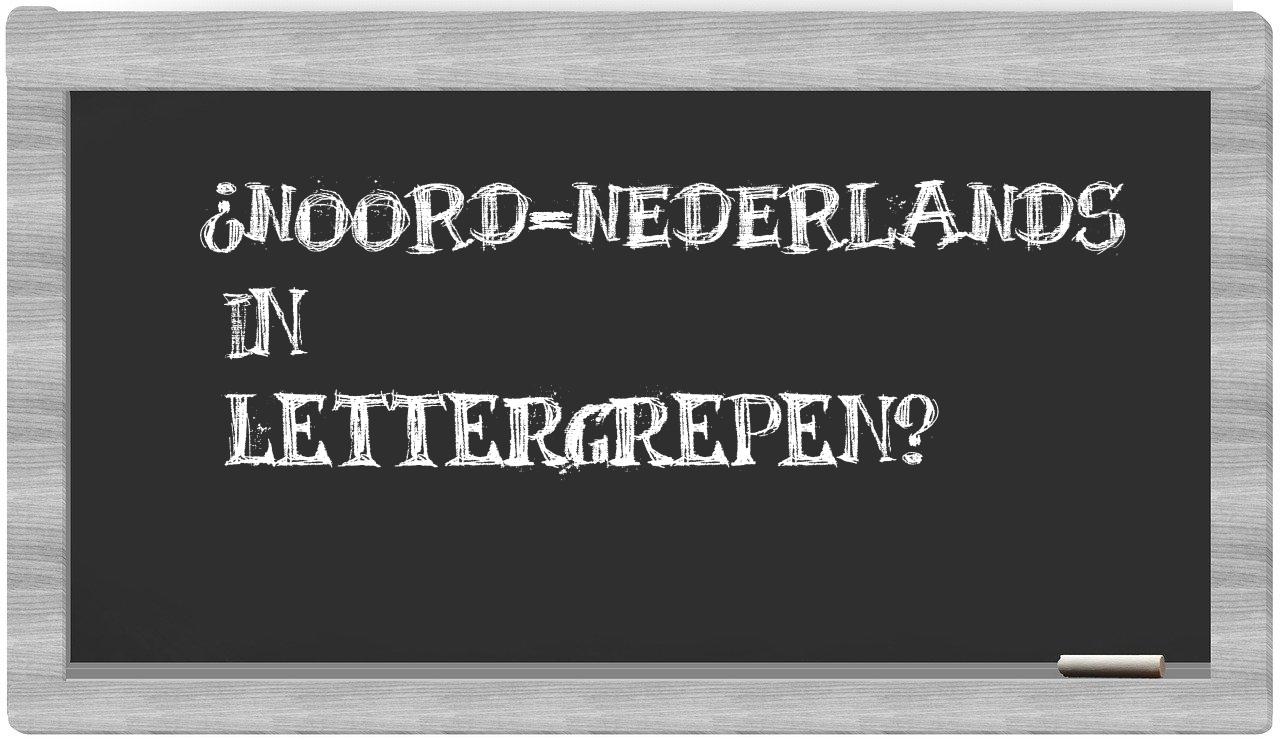 ¿Noord-Nederlands en sílabas?