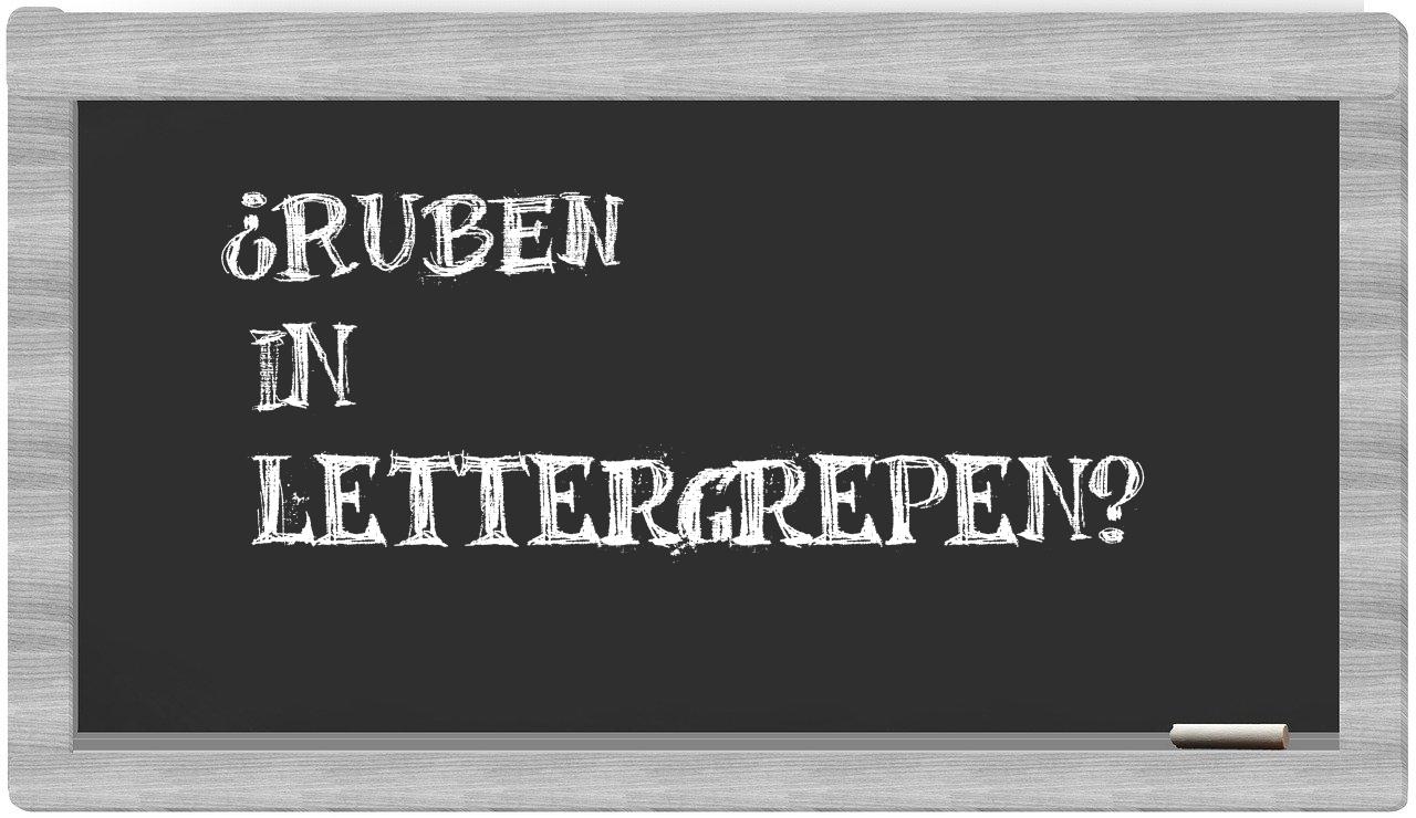 ¿Ruben en sílabas?