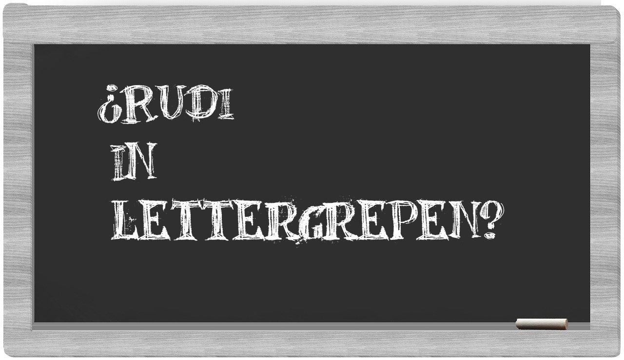 ¿Rudi en sílabas?