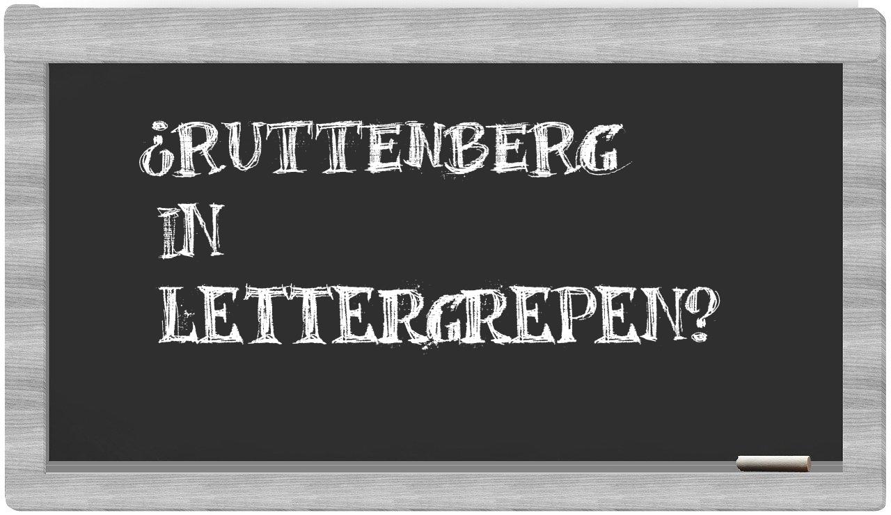 ¿Ruttenberg en sílabas?