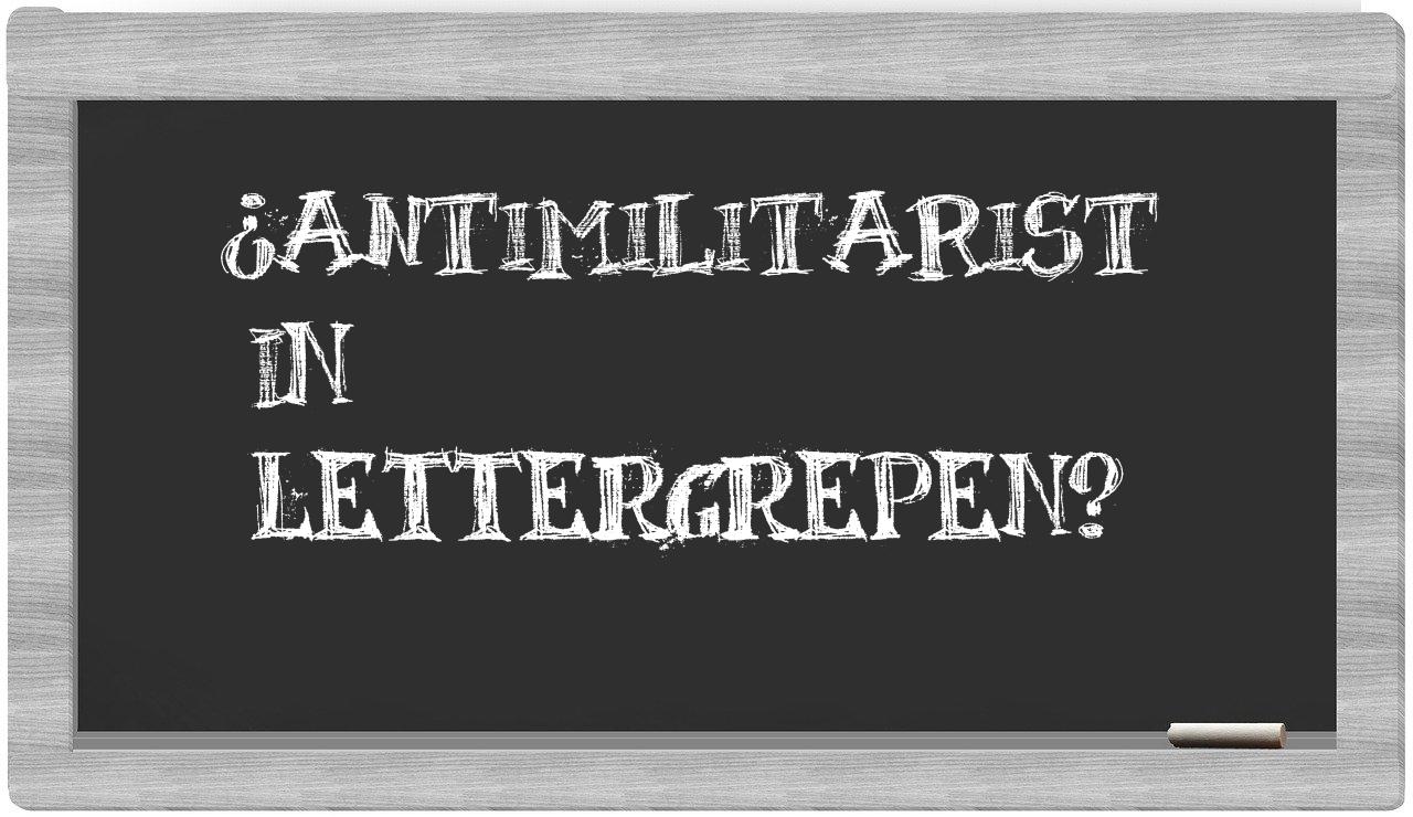antimilitarist in syllables