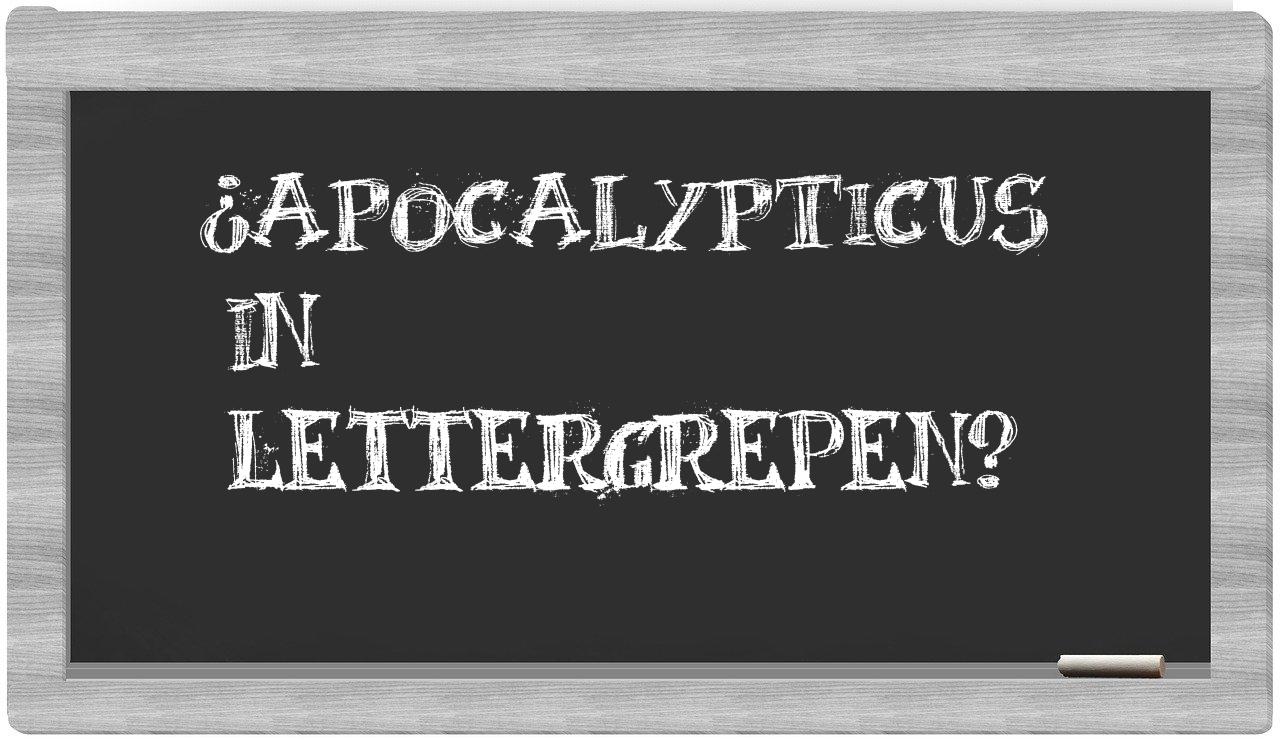 apocalypticus in syllables