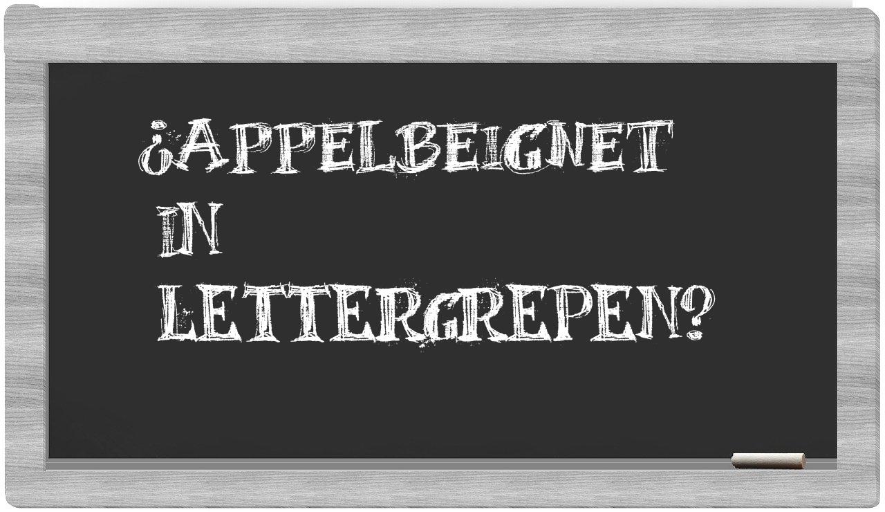 appelbeignet in syllables