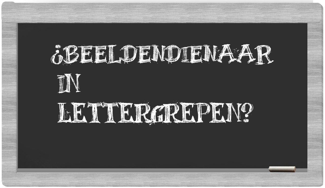 beeldendienaar in syllables