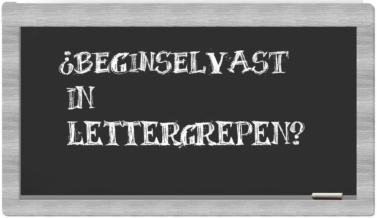 beginselvast in syllables