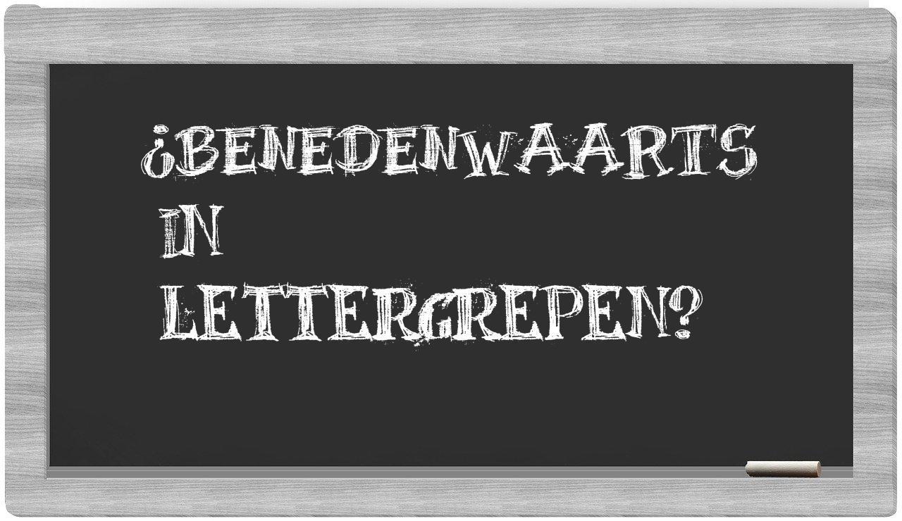 benedenwaarts in syllables