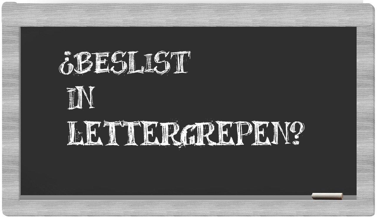 beslist in syllables