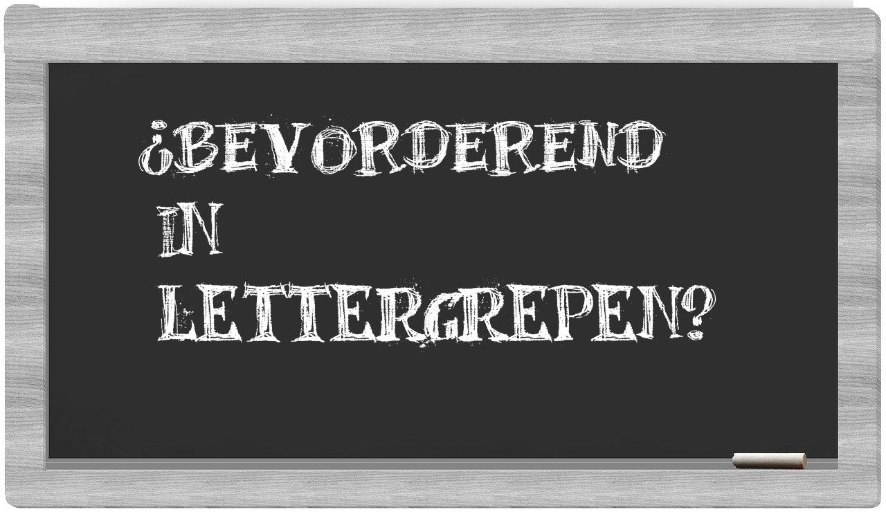 bevorderend in syllables