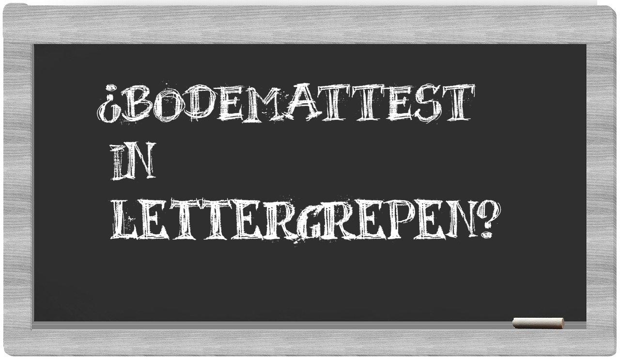 bodemattest in syllables