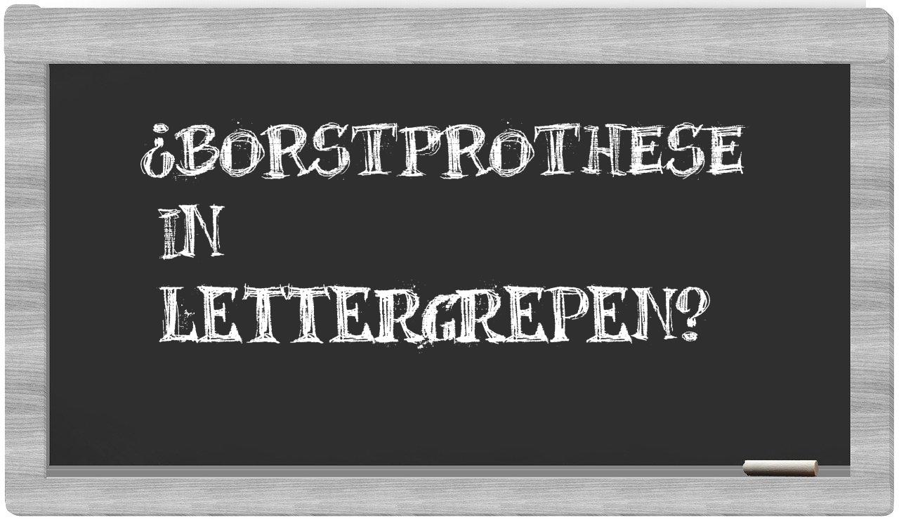 borstprothese in syllables