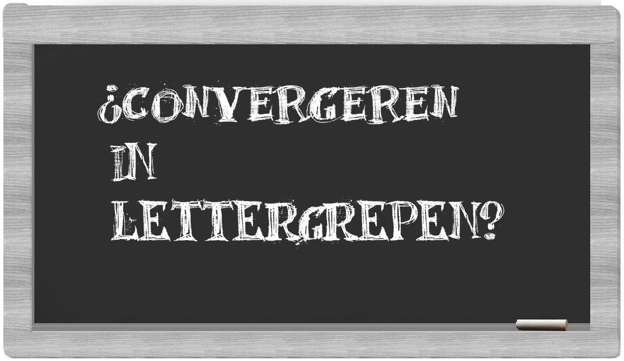 ¿convergeren en sílabas?