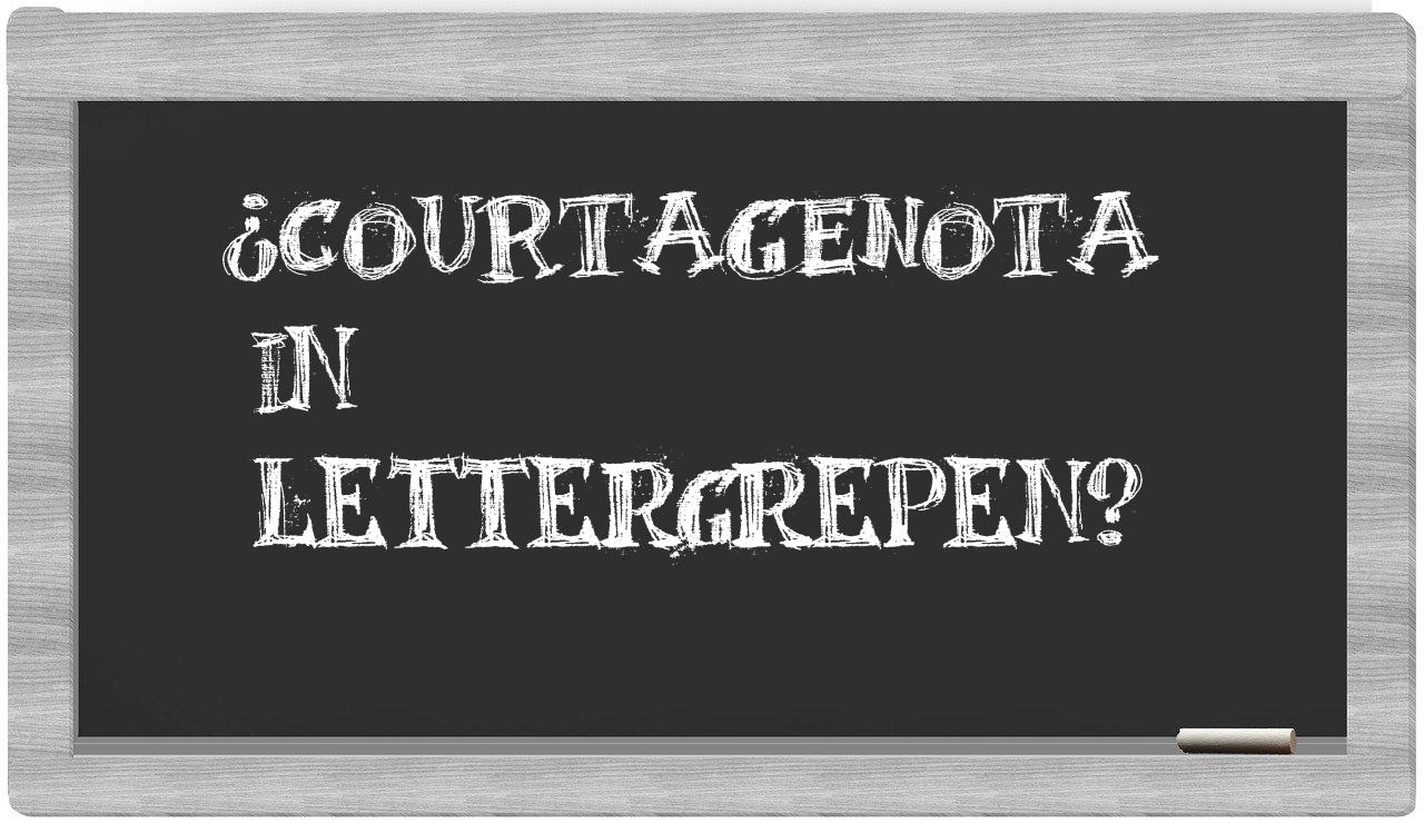 courtagenota in syllables