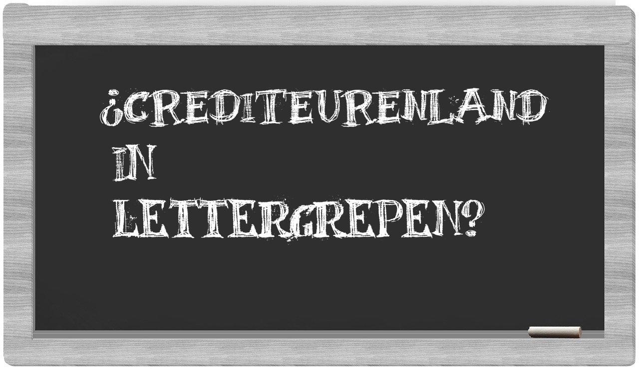 crediteurenland in syllables