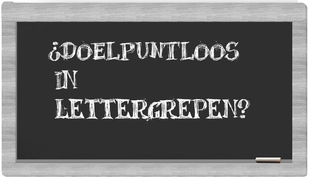 doelpuntloos in syllables