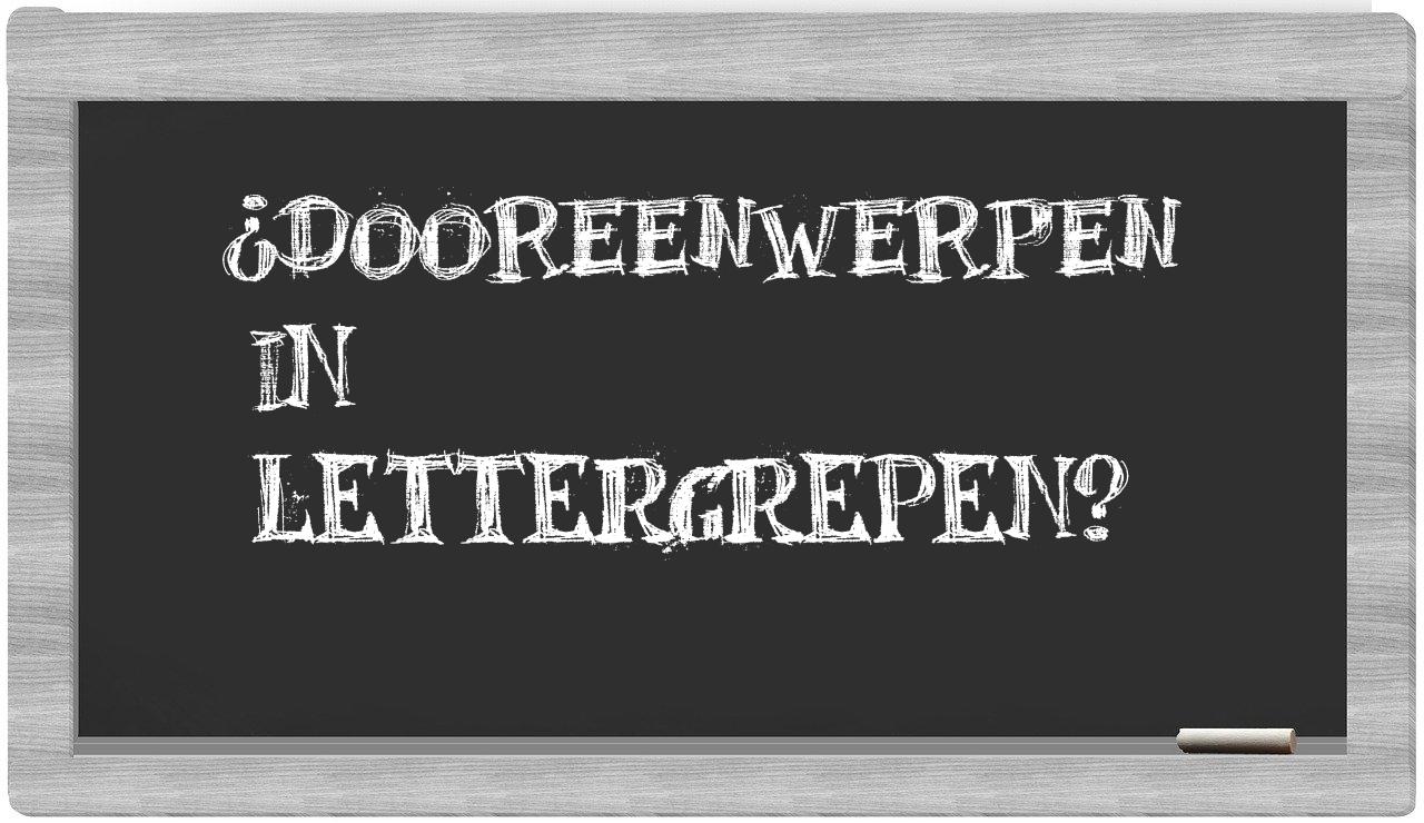 dooreenwerpen in syllables