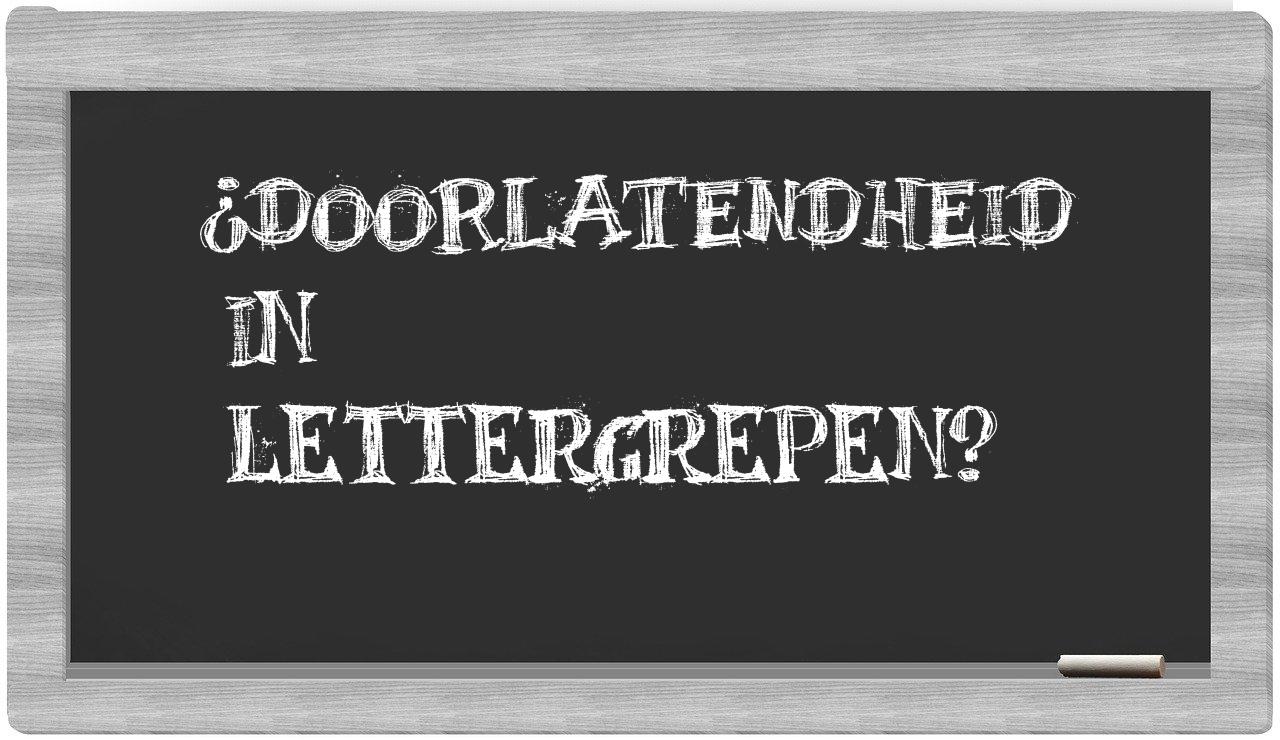 doorlatendheid in syllables