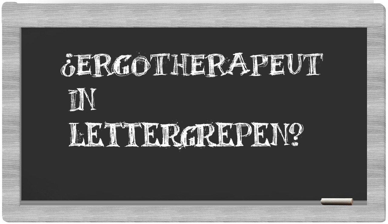ergotherapeut in syllables