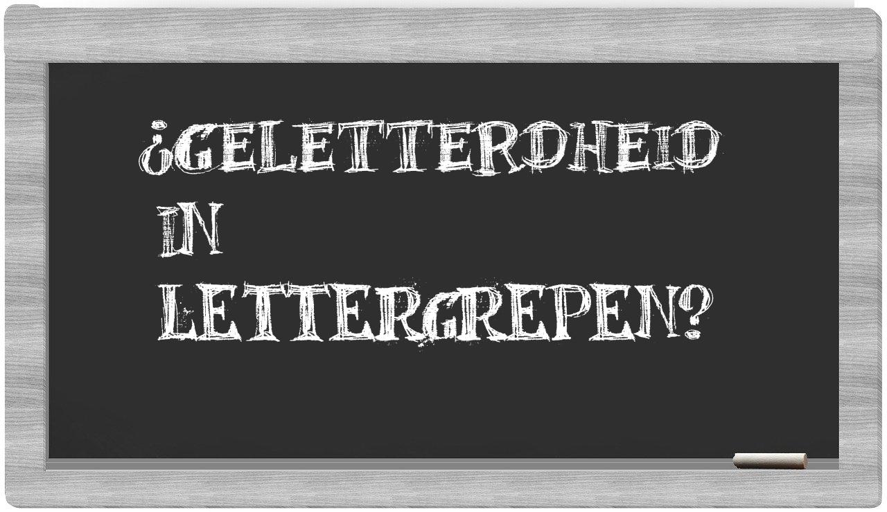 ¿geletterdheid en sílabas?