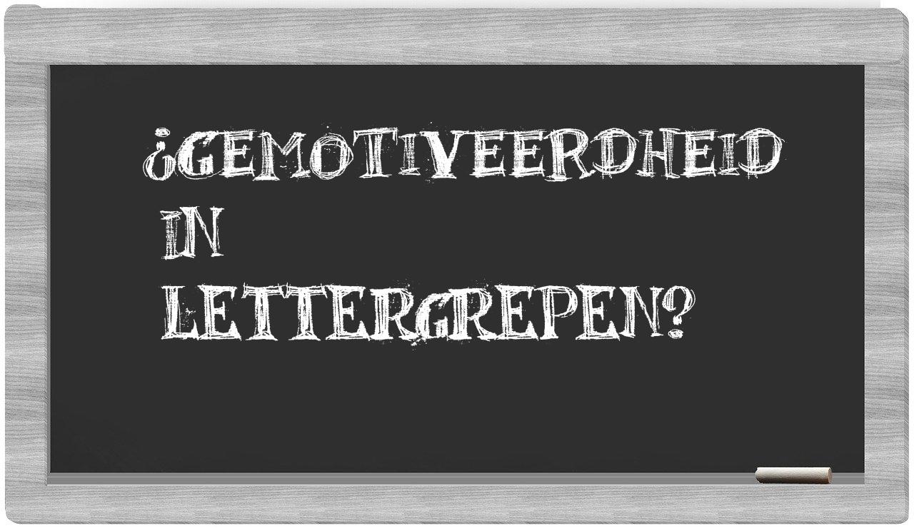 gemotiveerdheid in syllables