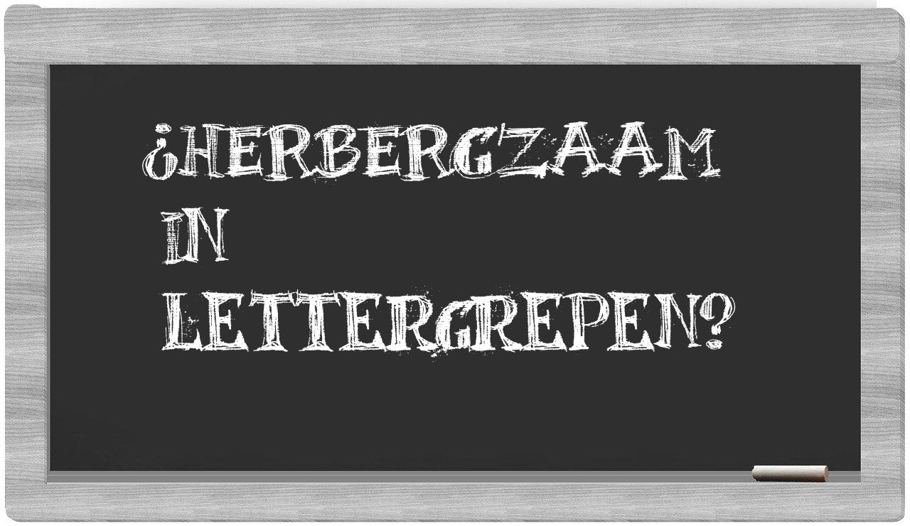 herbergzaam in syllables