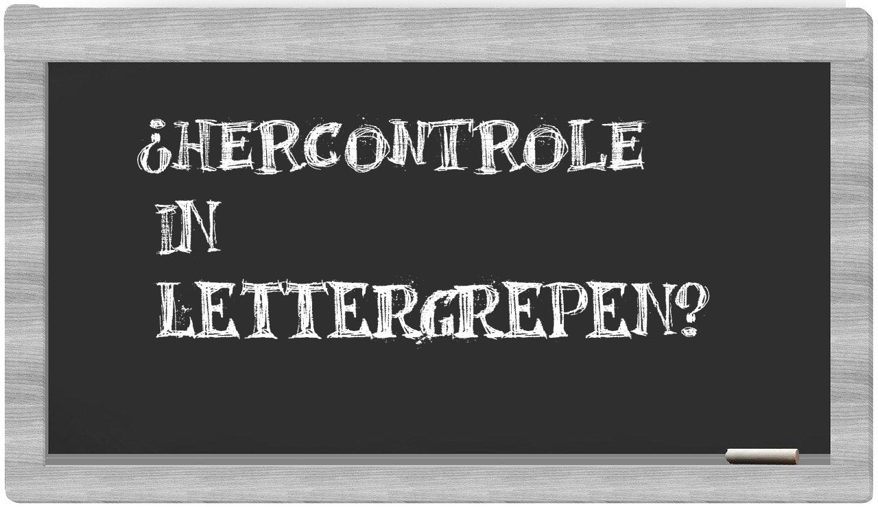 hercontrole in syllables