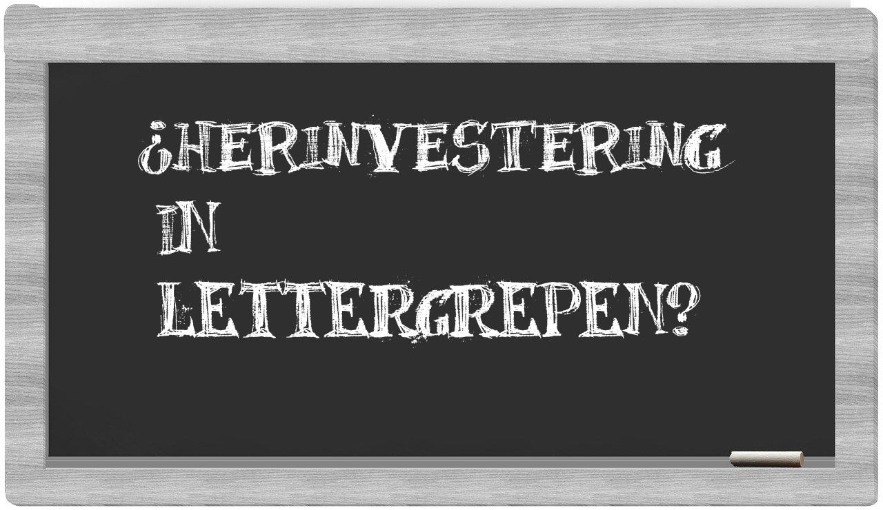 herinvestering in syllables