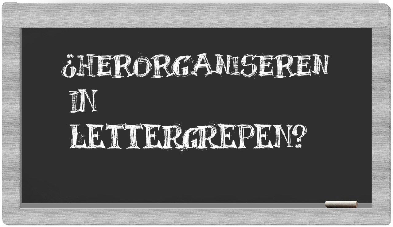 herorganiseren in syllables