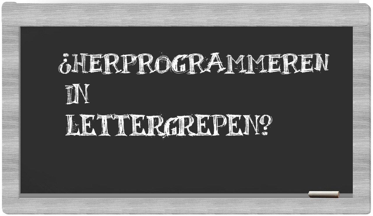herprogrammeren in syllables