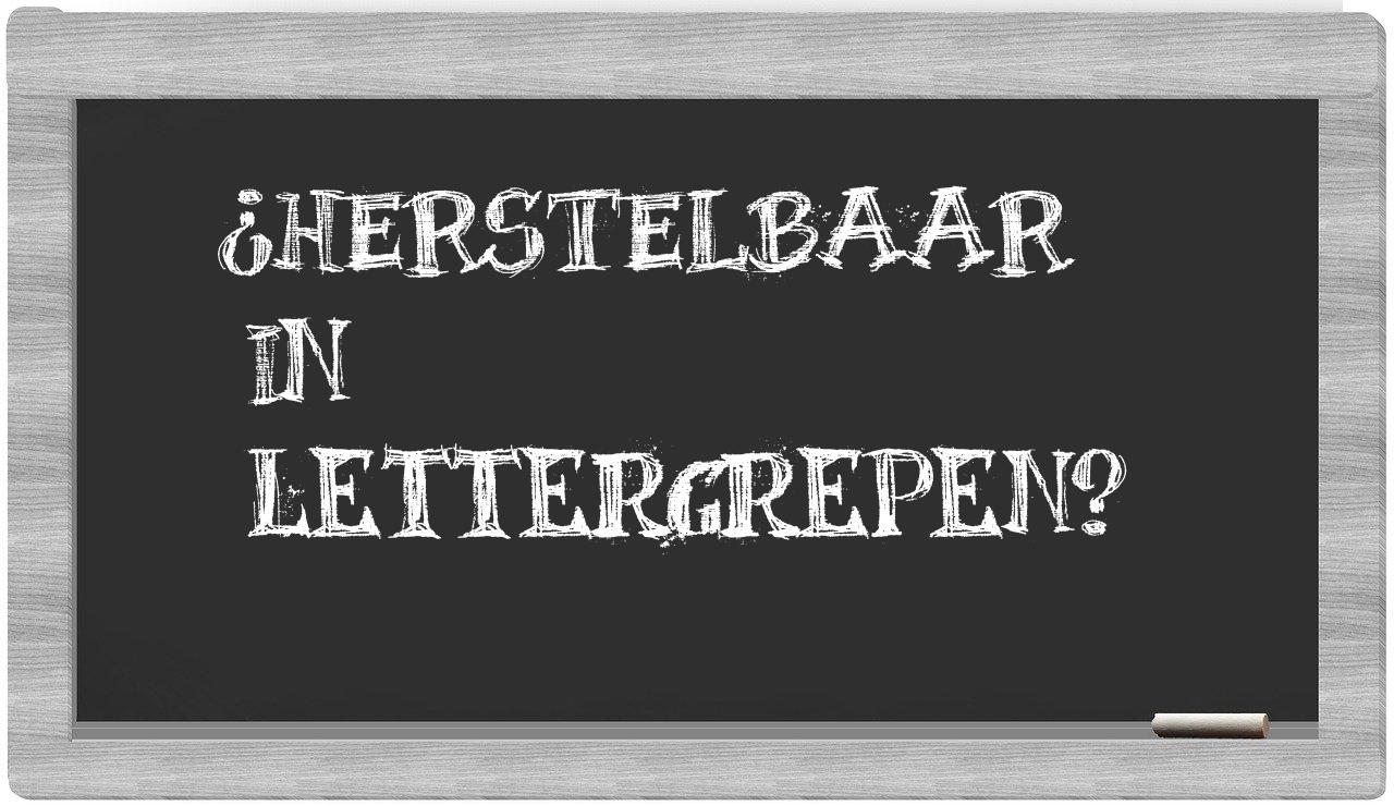 herstelbaar in syllables
